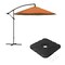 Pure Garden 10 Ft Offset Umbrella with Square Base, Terracotta 50-LG1055B - alternate 2